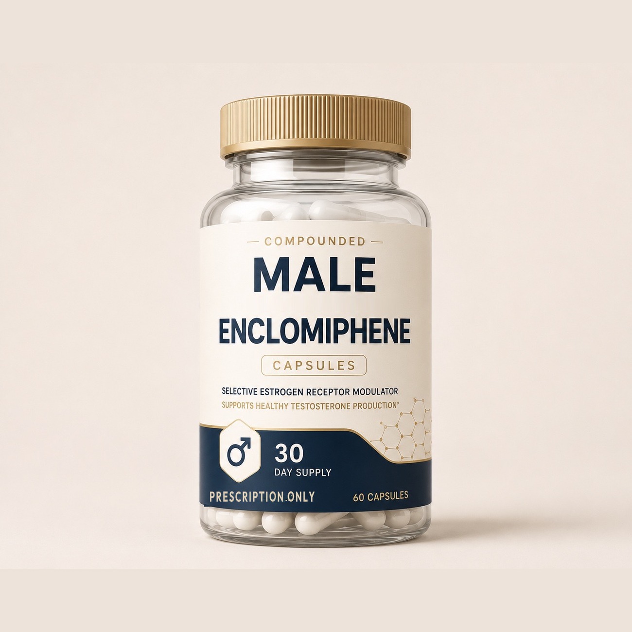 Compounded Enclomiphene, as dispensed